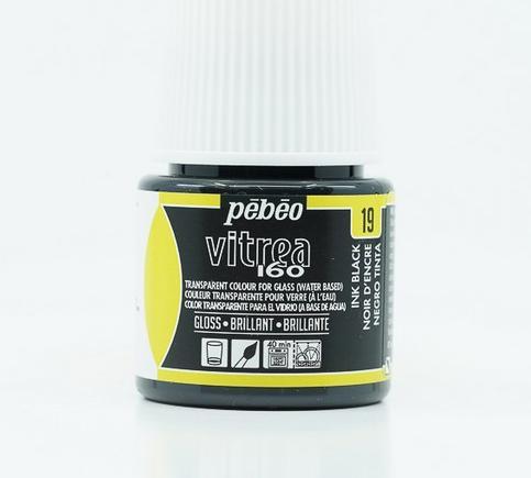 Produktbild Pebeo Vitrea 160 Glänzendefarben (Tintenschwarz, 45 ml)