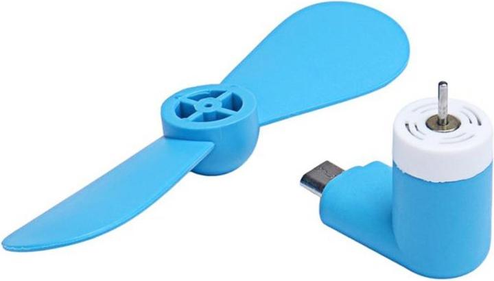 Produktbild PhoneLook Mini Ventilator für Smartphone blau perfekt für Unterwegs und heisse Tage Micro-USB (Android)