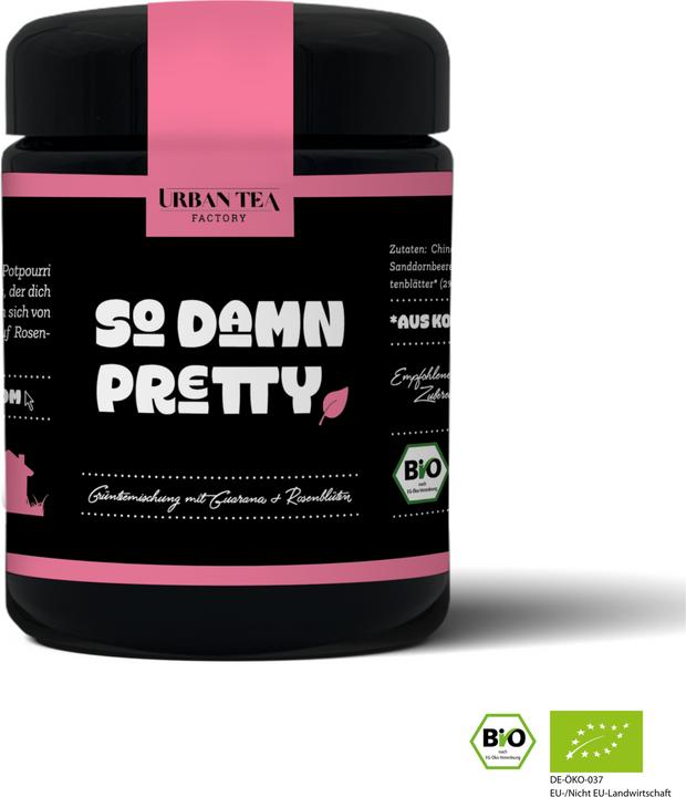 Actual product image Urban Tea Factory So Damn Pretty - Green tea blend with guarana & rose petals - organic glass