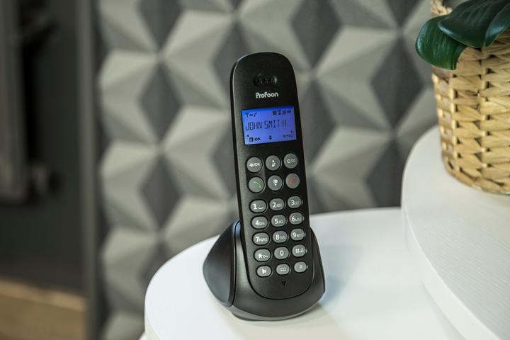 Actual product image Profoon DECT telephone PDX-1100 with 1 handset, black
