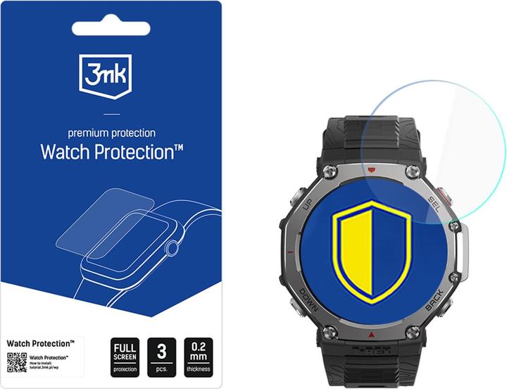 3MK Hybrid Glass Watch Protection FlexibleGlass for Amazfit T-Rex 3