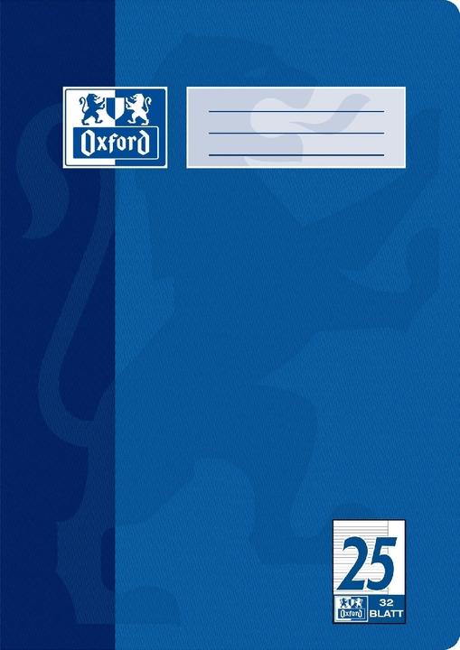 Image du produit Oxford Cahier d'école, A4, linéature 25 (A4, À rayures, Couverture rigide)