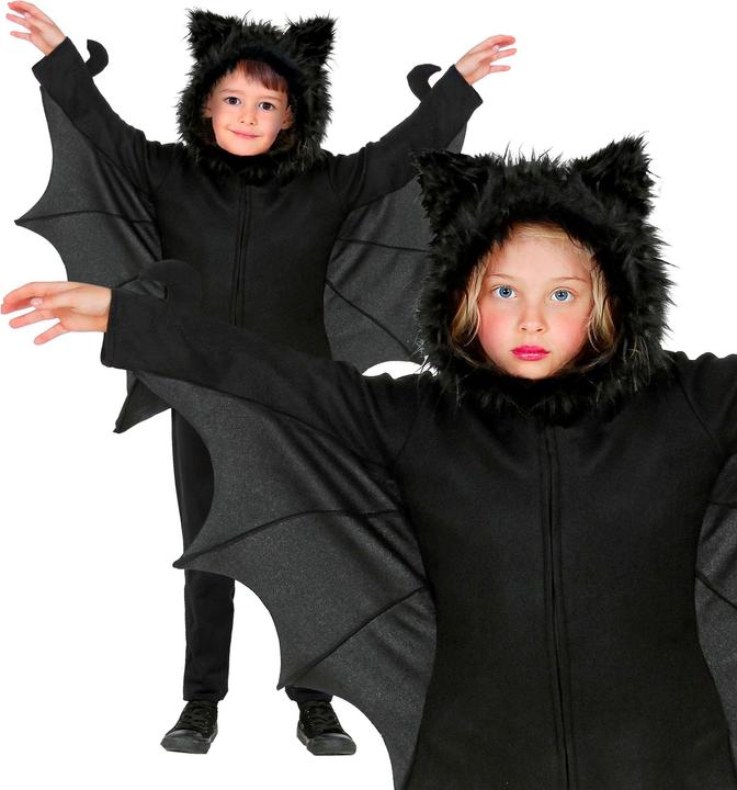 Immagine prodotto Widmann Costume da pipistrello per bambino: Poncho con cappuccio (134, 140)