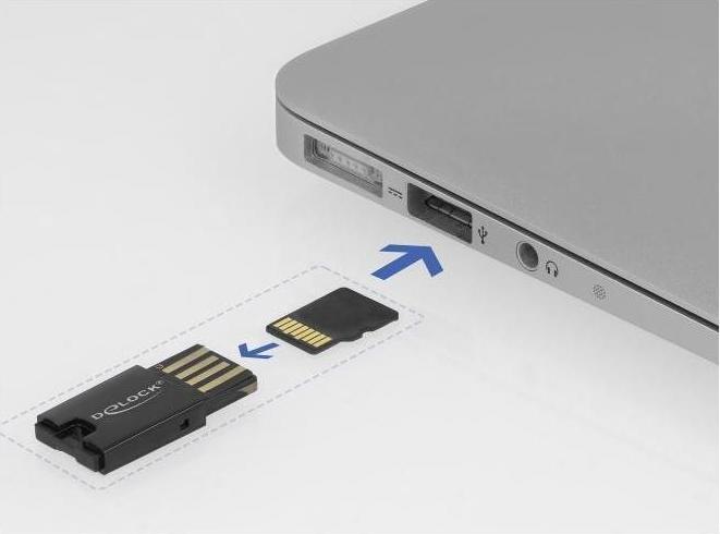 Image du produit Delock Lecteur de cartes USB 2.0 pour cartes mémoire Micro SD (USB 2.0)