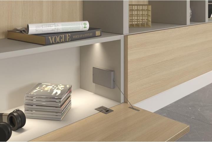 Produktbild Italiana Ferramenta Bremsklappenhalter KIARO EASY SOFT mit Seil, Kunststoff grau
