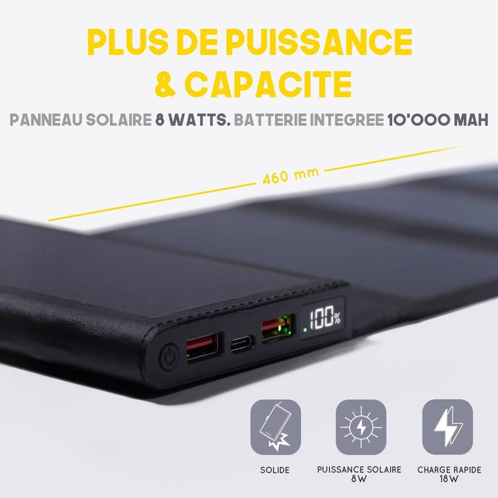 Actual product image Sunslice Portable solar battery 8W "Electron" (10000 mAh, 8 W)