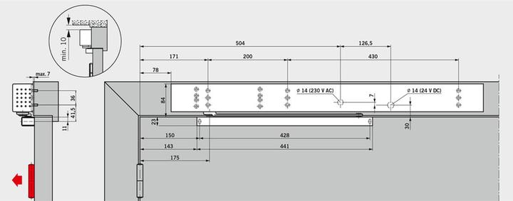 Produktbild Dormakaba Freilauf-Türschliesser TS 99 FLR / FLR-K Contur Design (Indoor)