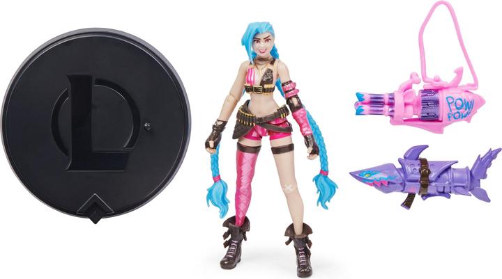Actual product image Spin Master League of Legends action figures (Vi, Caitlyn, Ekko, Heimerdinger and exclusive Jinx)