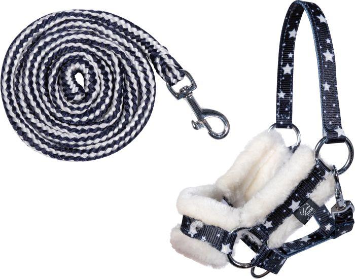 HKM Halfter undrick -Hobby Horsing- navy mit Sternenmuster