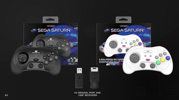 Immagine prodotto retro-bit Controller PRO nero - Gamepad - Sega Saturn (PC, Switch)