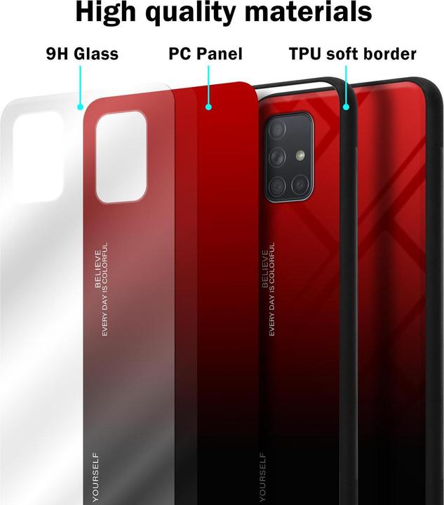 Produktbild Cadorabo TPU 2 Farben Glas Cover (Samsung Galaxy A71)
