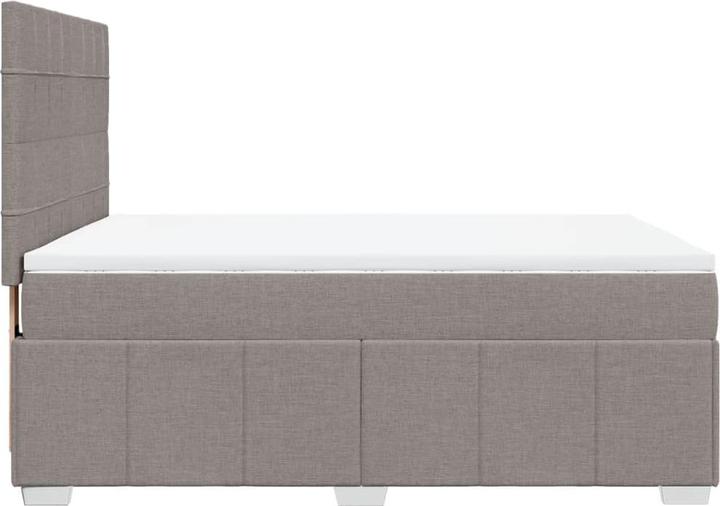 Image du produit VidaXL Lit Boxspring avec matelas Lit double Lit rembourré Taupe 140x200cm (140 x 200, 140 x 200)