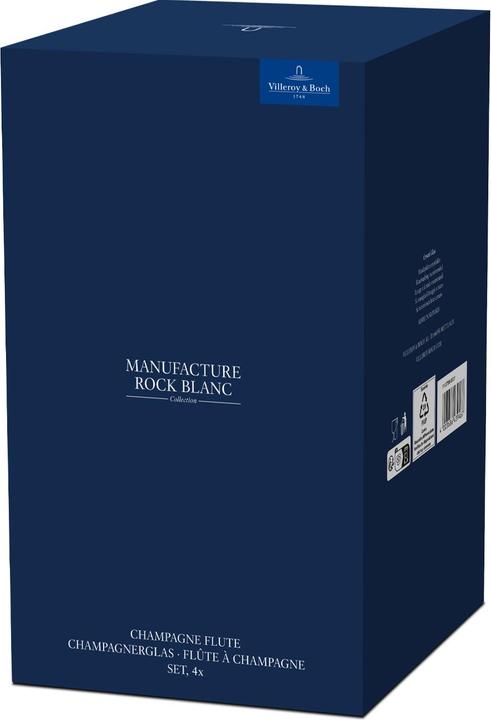 Produktbild Villeroy & Boch Champagnerglas, Set 4tlg. Manufacture Rock blanc (26 cl, 4 Gläser, Sektgläser)