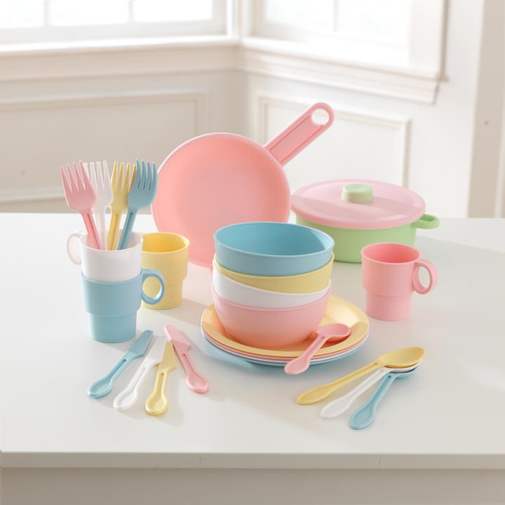 Actual product image KidKraft 27-teiliges pastelfarbenes Koch-Set