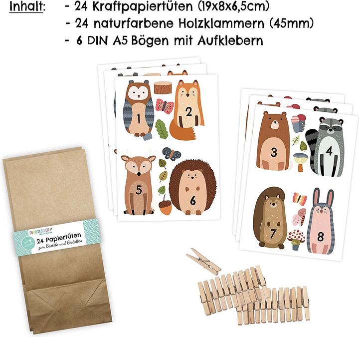 Produktbild Papierdrachen Waldtiere