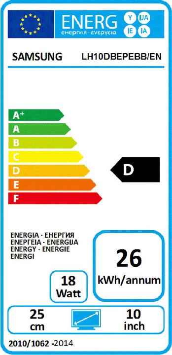 Energie-Label Samsung DB10E-PoE (1280 x 800 Pixel, 10.10")