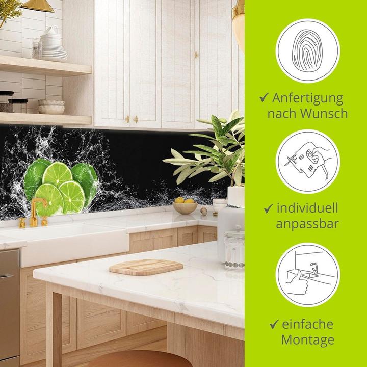 Image du produit Artland Dos de cuisine en aluminium Limone avec éclaboussures