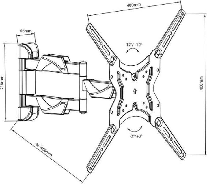 Actual product image Maclean MC-743 TV mount (50 inch) (Wall, 50", 30 kg)