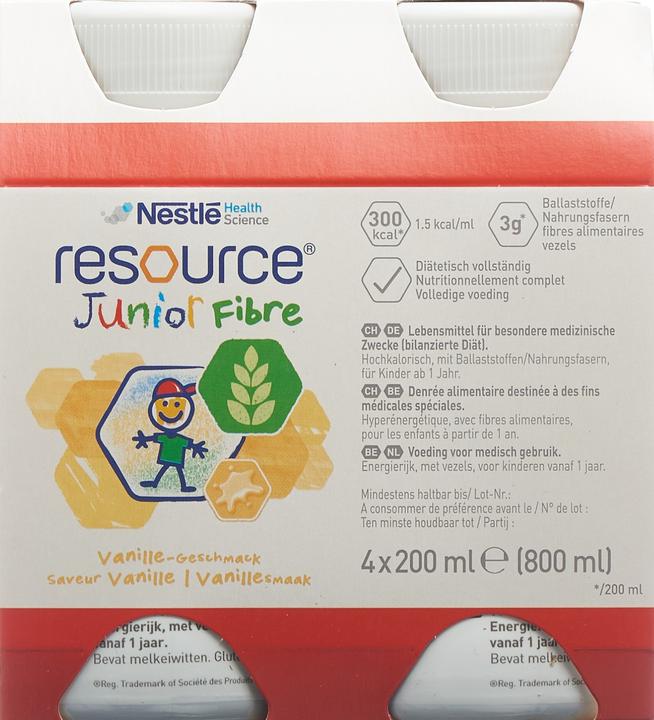 Image du produit Resource Junior Fibre Vanille (4x) (Vanille, 4 pcs, 980 g)