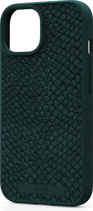 Produktbild Njord Hard-Cover Salm.Leather Magsafe Case Dark Green (Apple iPhone 15)