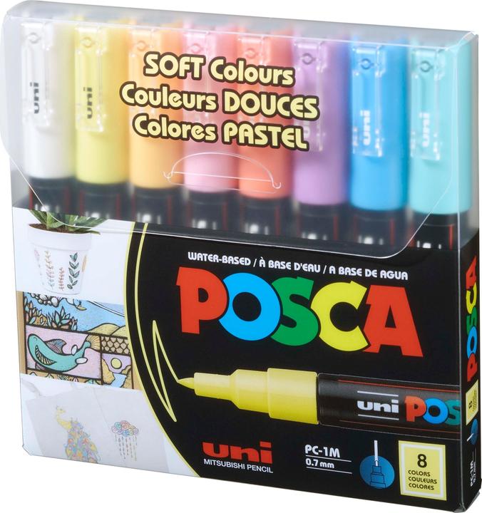 Produktbild Posca Marker PC-1M Rundspitze (Mehrfarbig, 0.70 mm, 8 x)