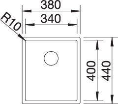 Actual product image Blanco Claron 340-IF (Fitted sink, 38 cm, 44 cm)