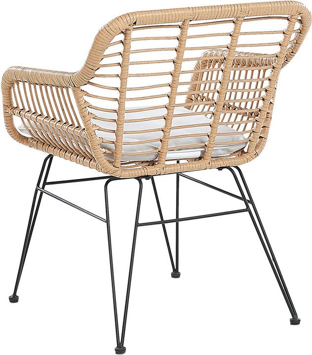 Image du produit Beliani Set de balcon en rotin naturel 2 chaises Revêtements gris clair TRESTINA (40 cm)