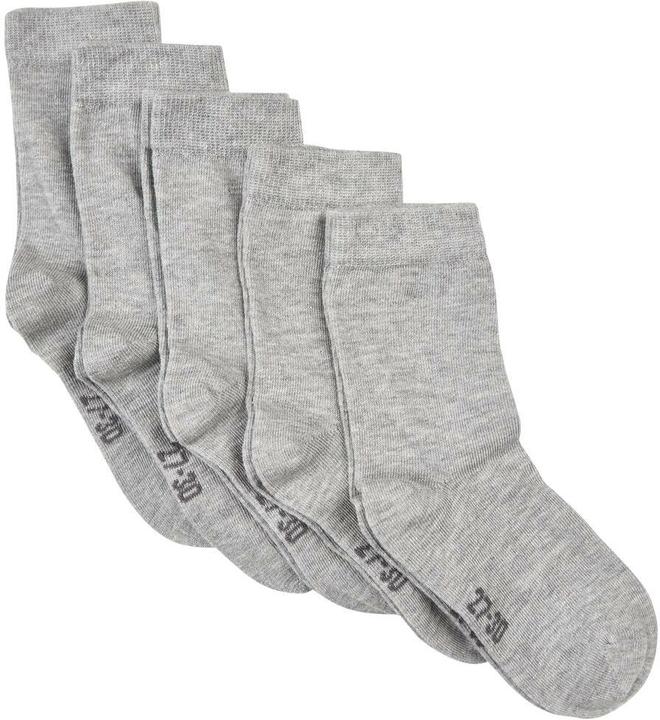 Produktbild Minymo Socken Uni 5er Set Light Grey Melange Gr. 15/18 (5er Pack, 15 - 18)