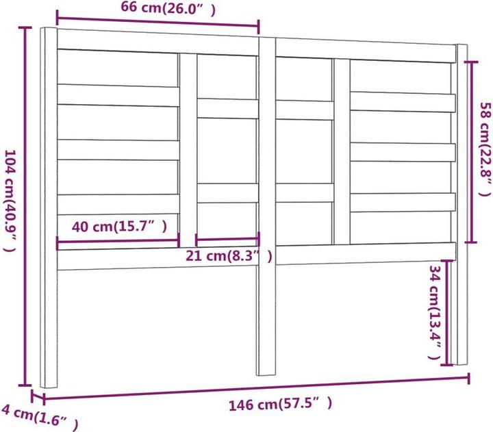 Actual product image VidaXL Edan (146 x 4 x 104 cm)