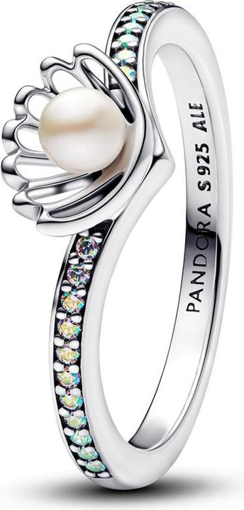 Produktbild Pandora Disney Prinzessin Arielle Muschel Behandelte Süsswasserzuchtperle Ring (60, 925 Silber)