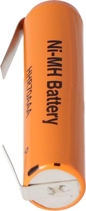 Actual product image Panasonic Flat rate battery HHR-70AAAE4 / AAA with solder tag U-shape (1 pcs., AAA, 700 mAh)