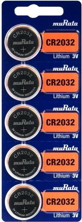 Murata Lithium button cell CR 2032 (5 pcs., CR2032, 220 mAh)