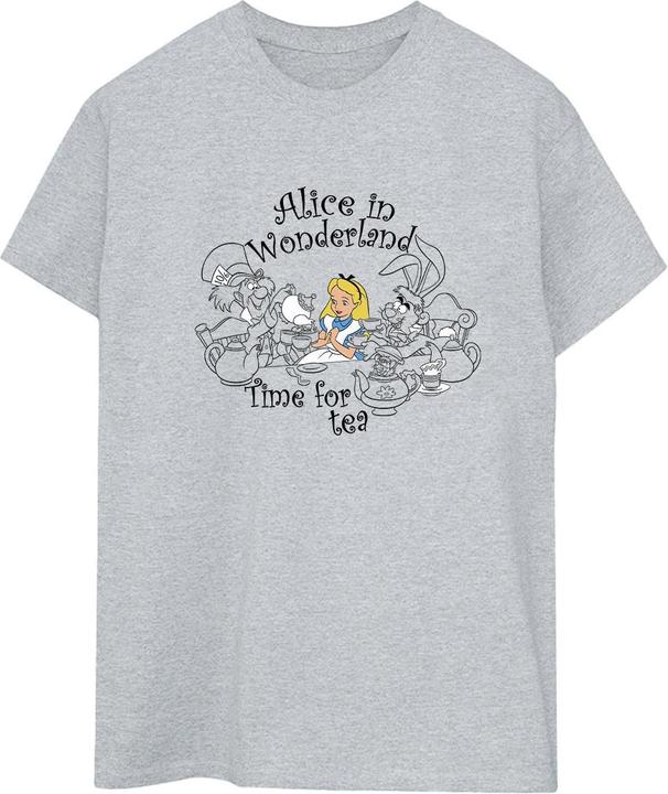 Immagine prodotto Disney Alice In Wonderland Time For Tea Maglietta Ampia Donna (L)