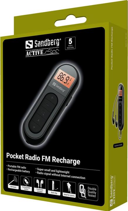 Produktbild Sandberg Pocket Radio FM Recharge (FM)