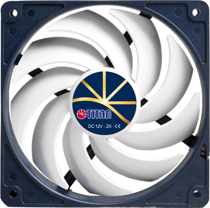 Image du produit Titan TFD-12025H12ZP/KE(RB) Ventilateur 120x120x25mm, Extreme Silent Fan, avec PWM, silencieux (120 mm)