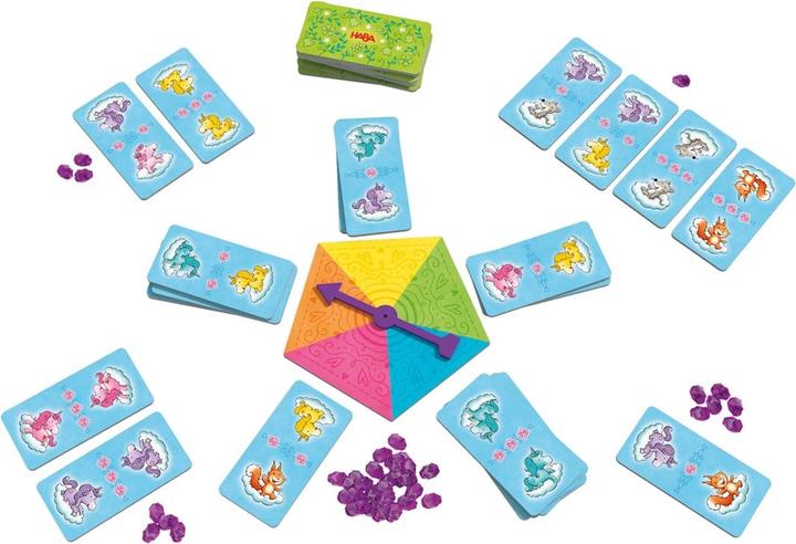 Actual product image Haba Unicorn glitter happiness game collection (English, German, Italian, French)