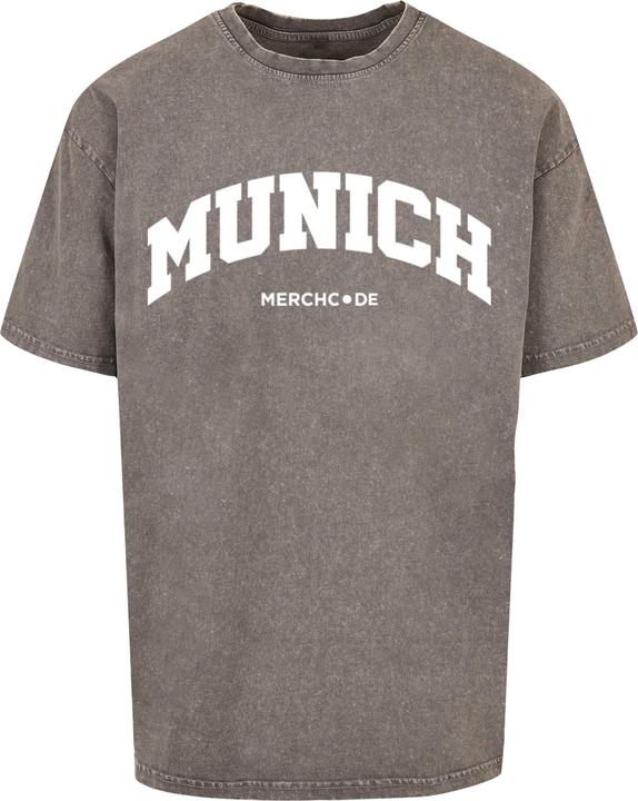Actual product image Merchcode Munich Wording - Acid Washed Oversize Tee - 113017 (3XL)