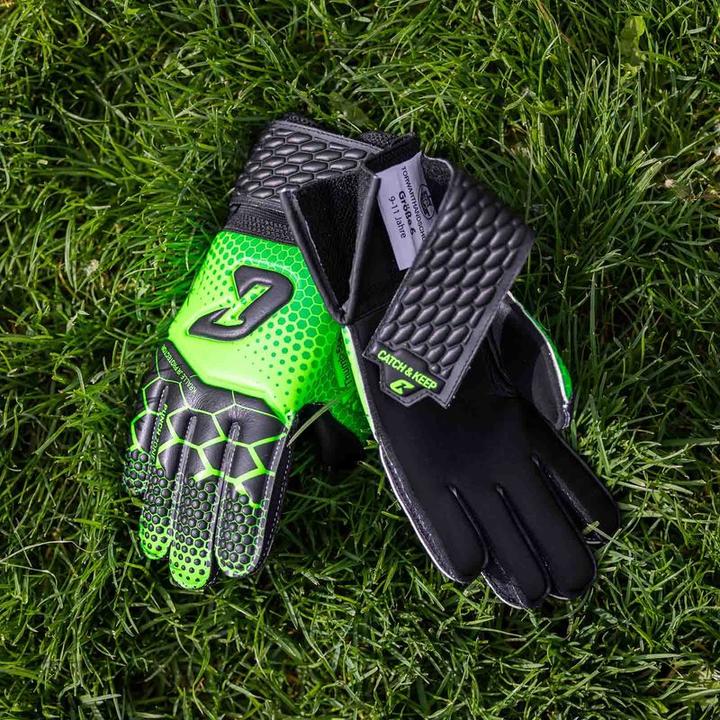 Produktbild Catch & Keep Fussballhandschuhe Kralle Protector Gr. 4 Grün Torwart Keeper Goalie Handschuhe (4)
