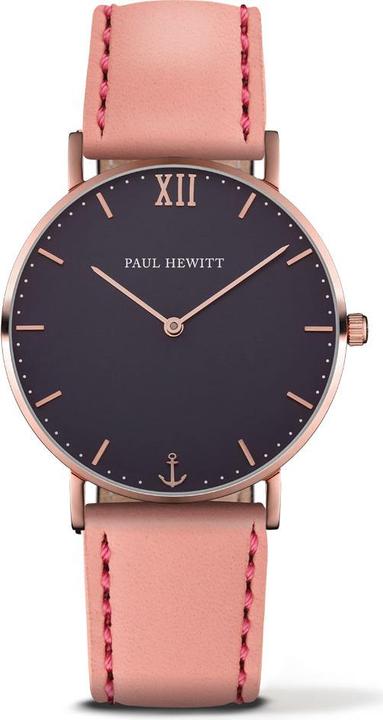 Actual product image Paul Hewitt Sailor Line Blue Lagoon Rose Gold Leather Aurora (Analogue wristwatch, 38 mm)