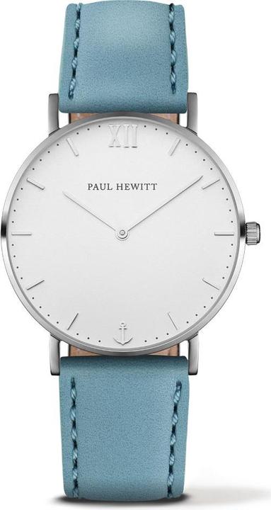 Paul Hewitt Sailor Line White Sand Silver Leather Niagara (Analogue wristwatch, 39 mm)
