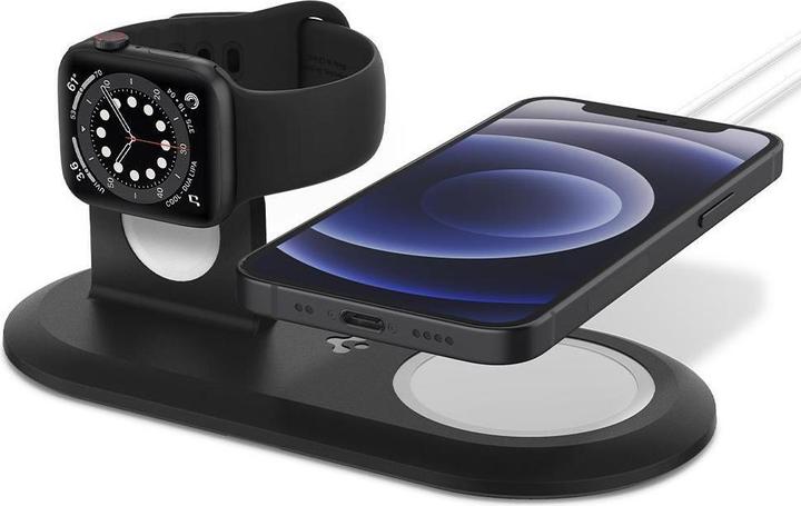 Produktbild Spigen Magfit Duo Apple Magsafe & Watch Charger Stand black (5 W)