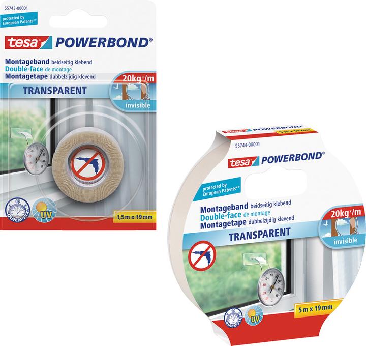 Immagine prodotto tesa Nastro biadesivo Powerbond TRANSPARENT (19 mm)