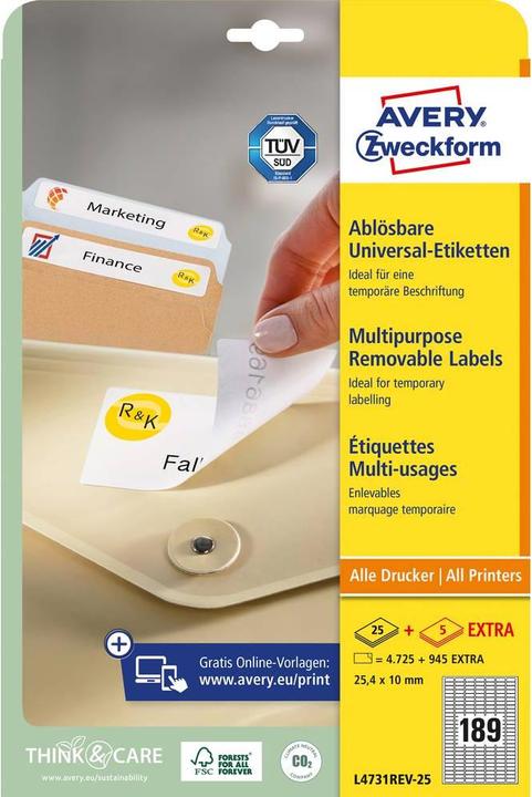 Image du produit Avery Étiquettes universelles