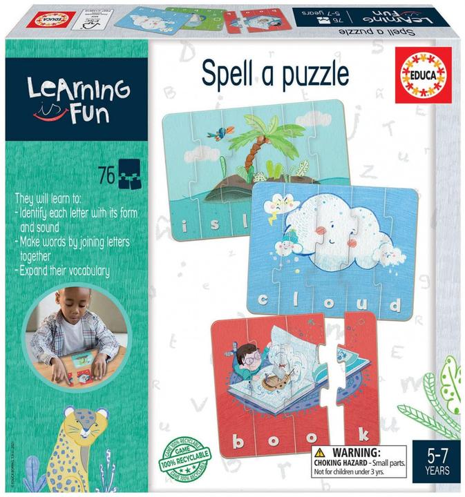 Immagine prodotto Educa 18839 Puzzle educativo Sto imparando le mie prime parole in inglese. da 5+ anni (Inglese)