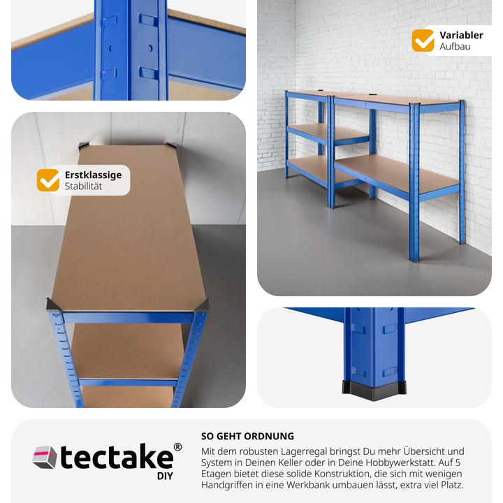 Image du produit tectake Etagère charge lourde 5 niveaux