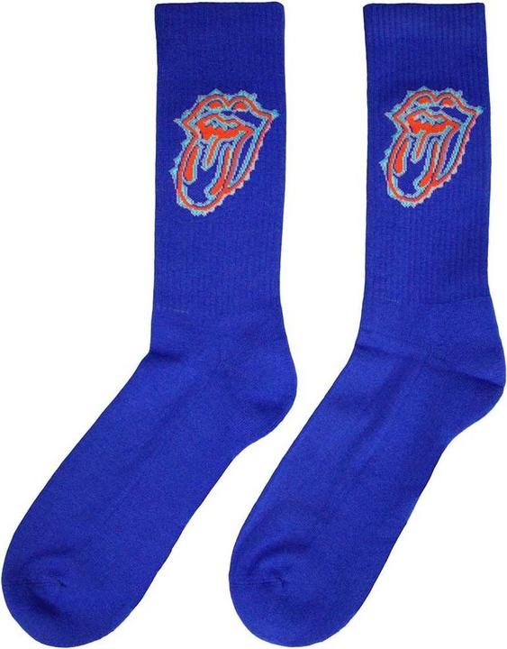 Actual product image The Rolling Stones Unisex Adult Doodle Tongue Terrycloth Socks (40.5 - 45.5)