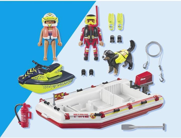 Image du produit Playmobil Bateau de pompiers avec Aqua Scooter (71464)