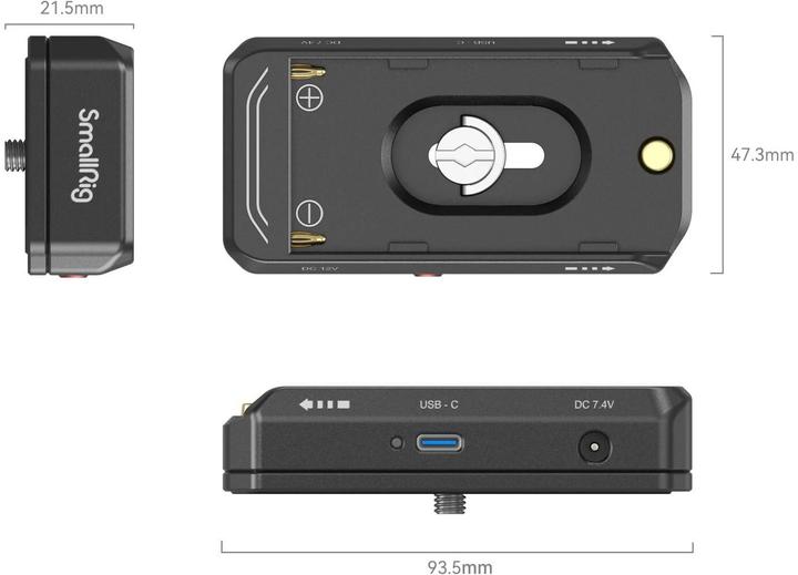 Actual product image SmallRig Digital camera battery NP-F battery adapter mounting plate kit (Rechargeable battery)
