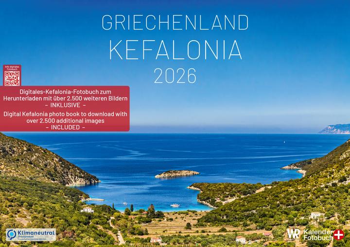 WR Kalender Griechenland - Kefalonia 2026 A2 querformat (Harter Einband, Deutsch)
