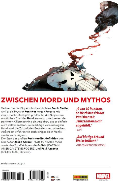 Produktbild Panini Punisher - Neustart (2. Serie) (Deutsch, Jason Aaron, Paul Azaceta, Jesús Saiz, 2022)